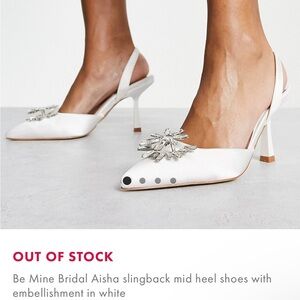Wedding Heels with Silver Detail